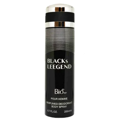 اسپری خوشبوکننده بدن مردانه بیو استار Blacks Leegend حجم ۲۰۰ میل