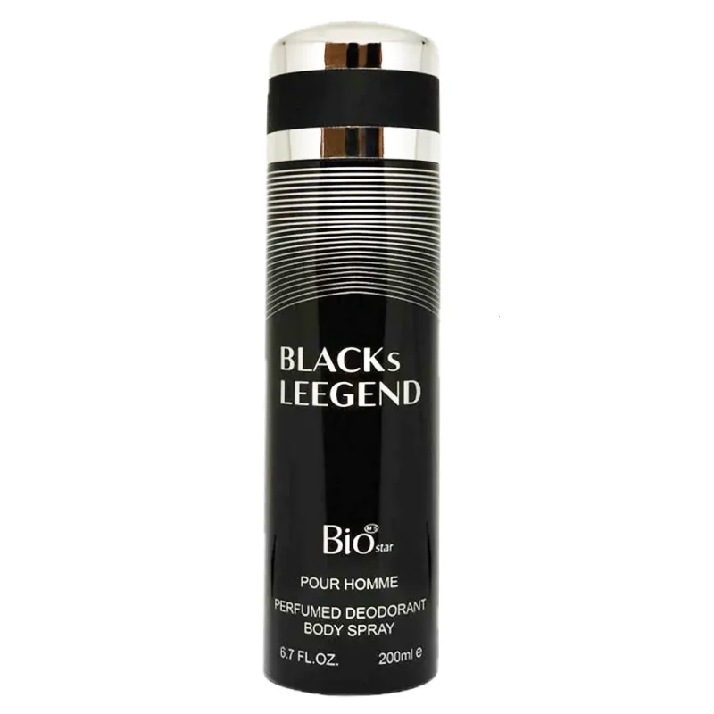 اسپری خوشبوکننده بدن مردانه بیو استار Blacks Leegend حجم ۲۰۰ میل