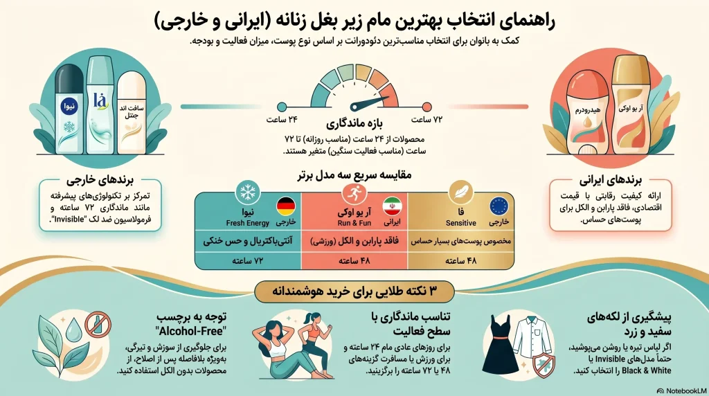 راهنمای انتخاب دئودورانت زنانه