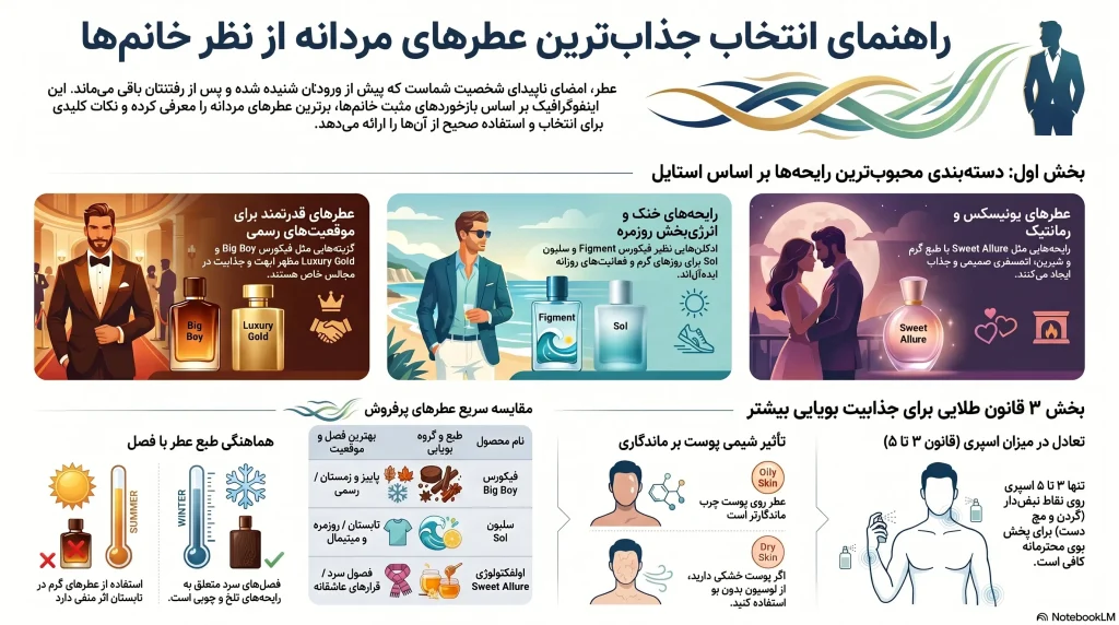 راهنمای بهترین عطر مردانه که زنان دوست دارند