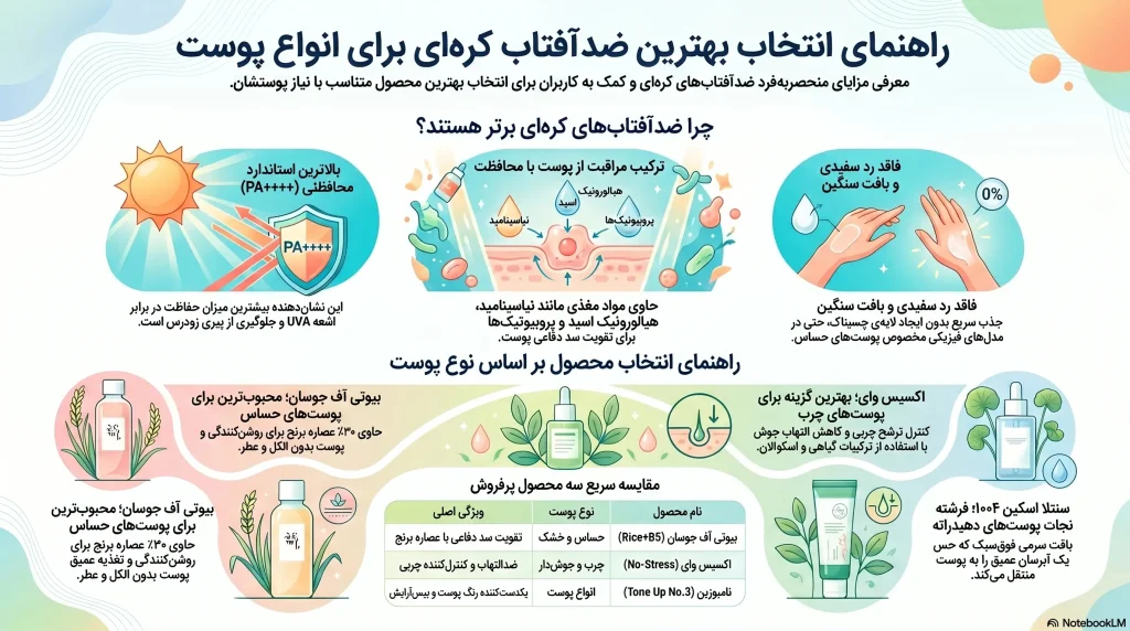 راهنمای انتخاب ضدآفتاب کرهای برتر