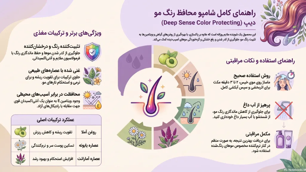 شامپو موهای رنگ شده دیپ سنس