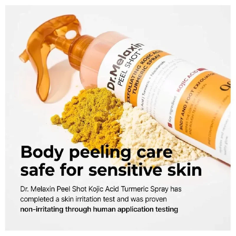 اسپری لایه بردار بدن دکتر ملاکسین Exfoliating Kojic acid حجم 200میل - Image 4
