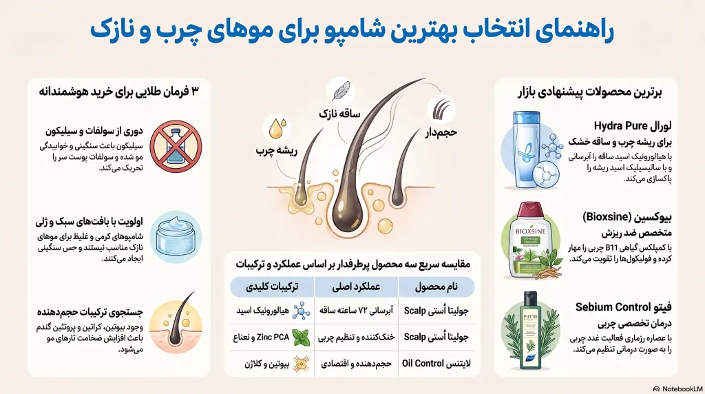 بهترین شامپو برای موهای چرب و نازک