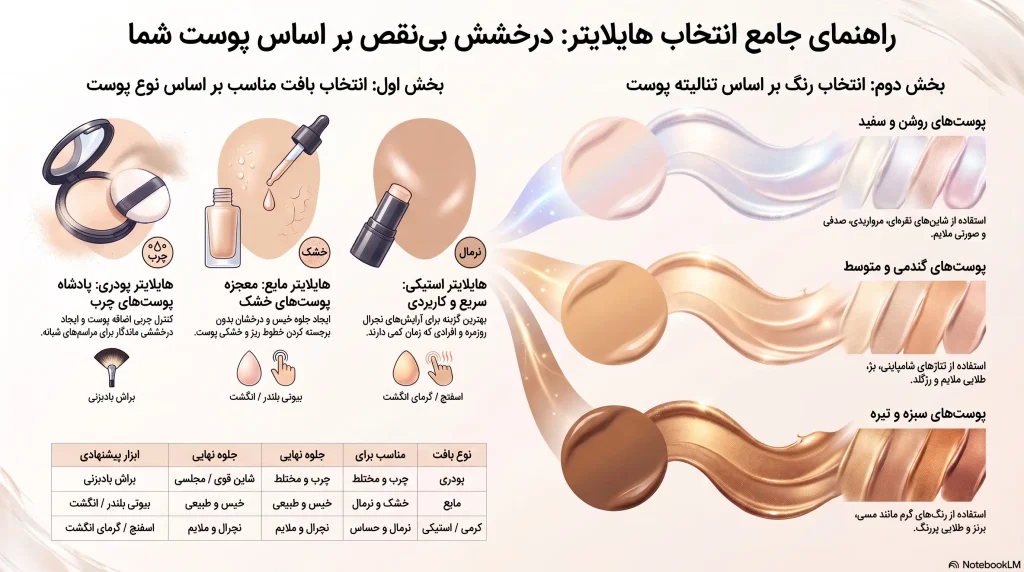 راهنمای انتخاب هایلایتر مناسب پوست