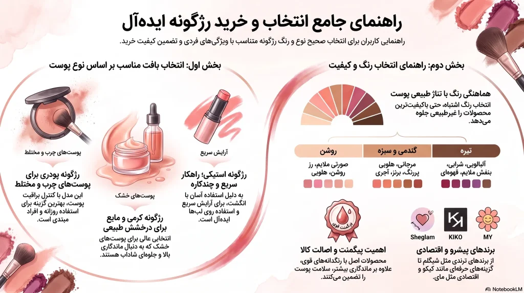 راهنمای جامع انتخاب رژگونه ایده‌آل