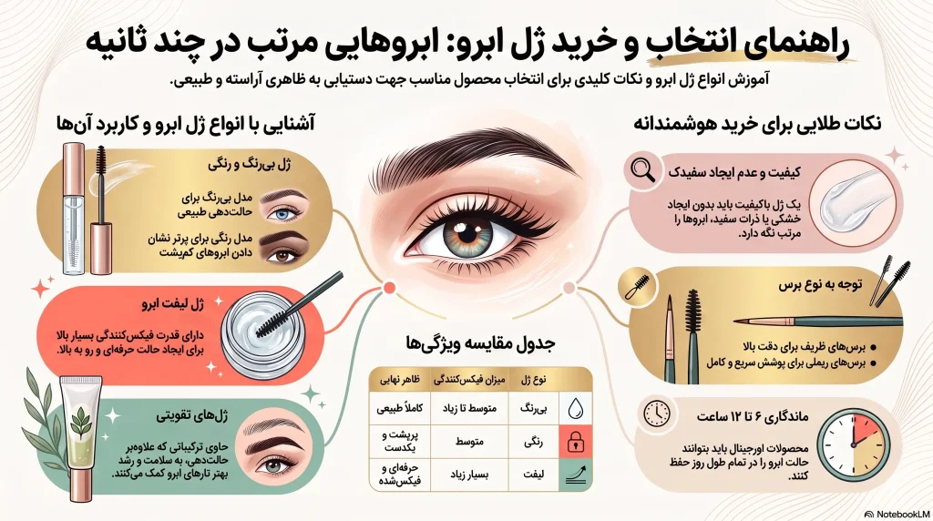 راهنمای جامع انتخاب ژل ابرو