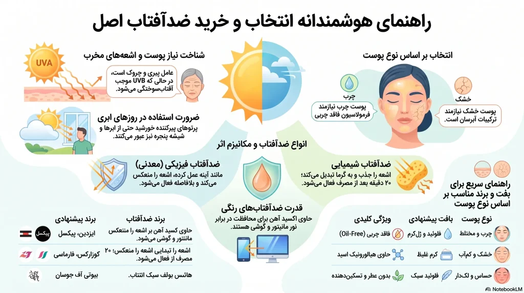 راهنمای هوشمندانه انتخاب ضدآفتاب