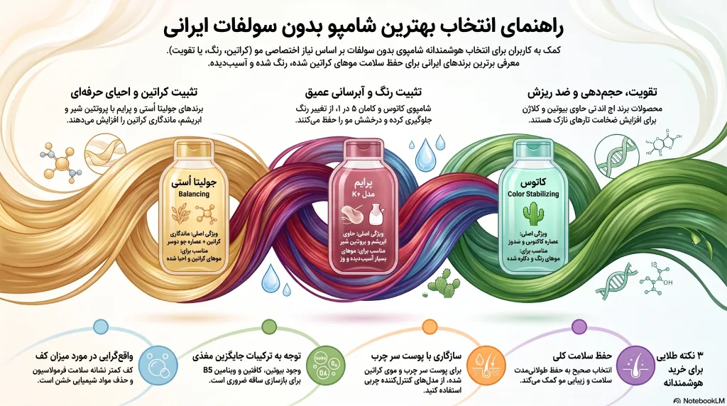 بهترین شامپو بدون سولفات ایرانی