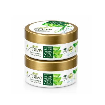 کرم کاسهای دالان مدل d’Olive بسته ۲ عددی aloe vera