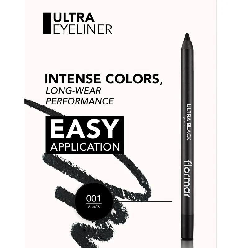 مدادچشم مشکی فلورمار Ultra Eyeliner Black - Image 2