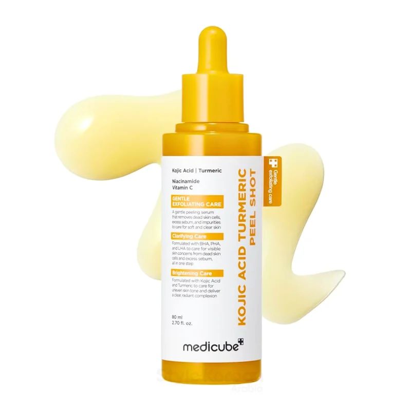 سرم لایه‌بردار مدیکوب مدل Kojic Acid Turmeric Peel Shot حجم 80 میلی‌لیتر