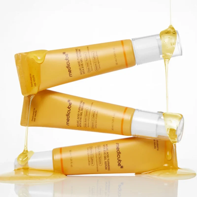 سرم ژل دور چشم مدیکوب مدل Kojic Acid Turmeric Vita Eye Gel Serum3