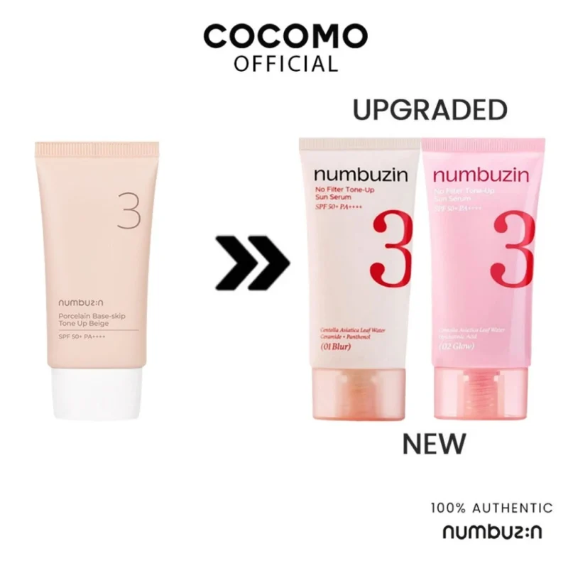 سرم ضدآفتاب و روشن‌کننده نامبوزین مدل No.3 Tone-Up Glow 02 حجم 50میل - تصویر 3