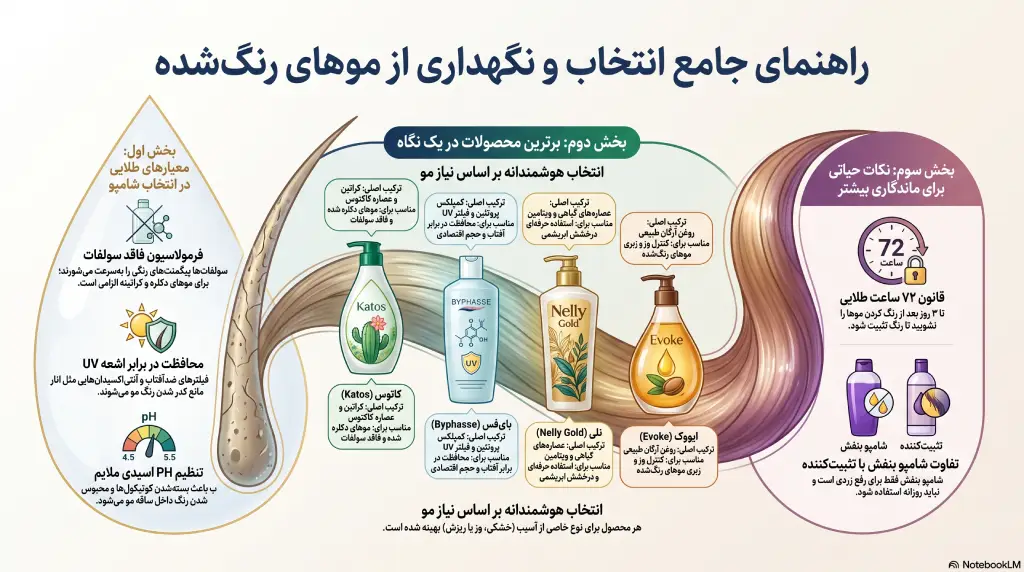 بهترین شامپو برای موی رنگ شده