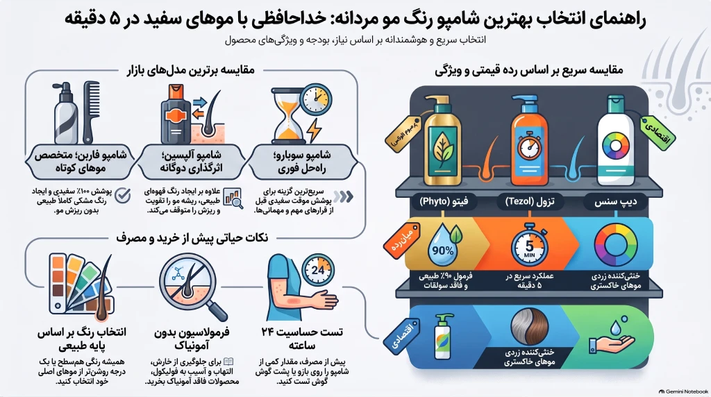 بهترین شامپو رنگ مو مردان