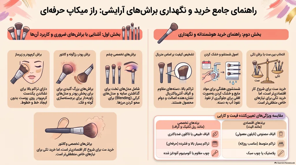 خرید و نگهداری براش های آرایشی
