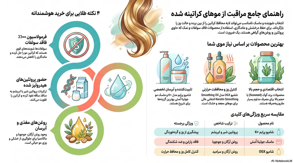 راهنمای مراقبت از موی کراتینه شده