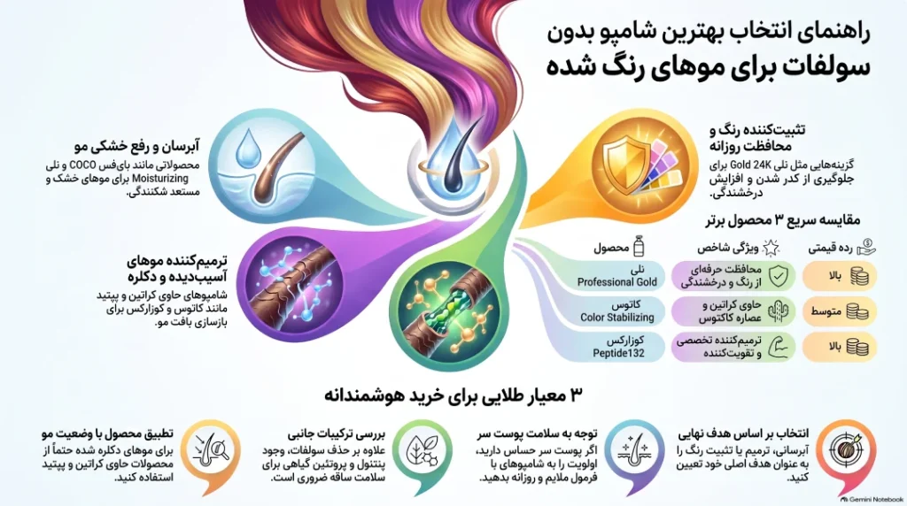 شامپوی بدون سولفات موی رنگ شده
