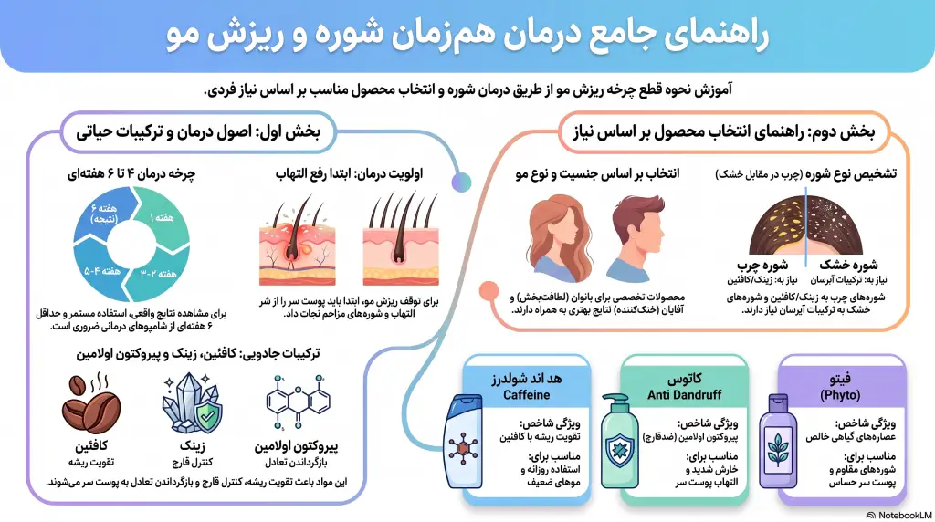 راهنمای جامع درمان ریزش مو شوره مو