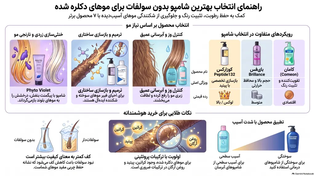 شامپو بدون سولفات دمو دکلره شده