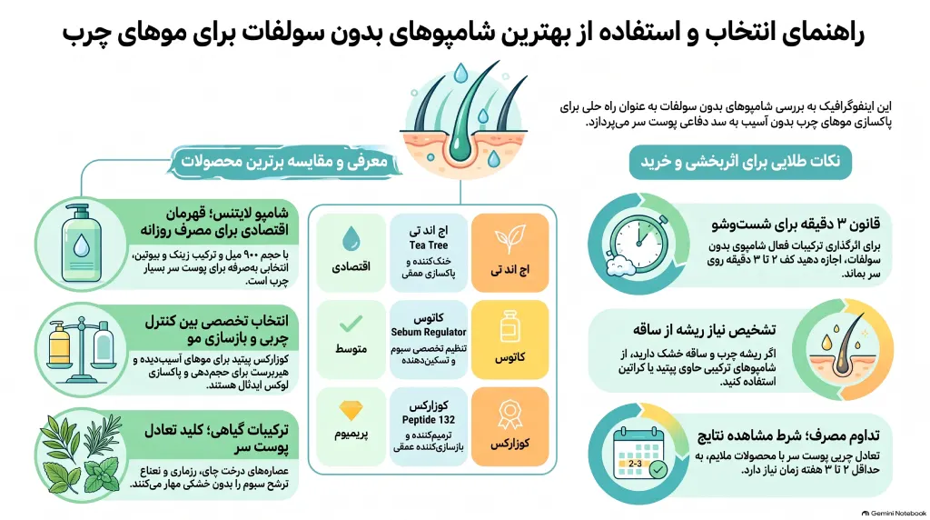 شامپو بدون سولفات مو چرب