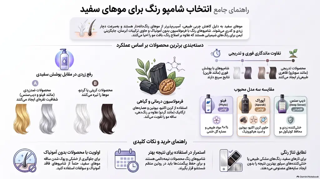 شامپو برای موهای سفید
