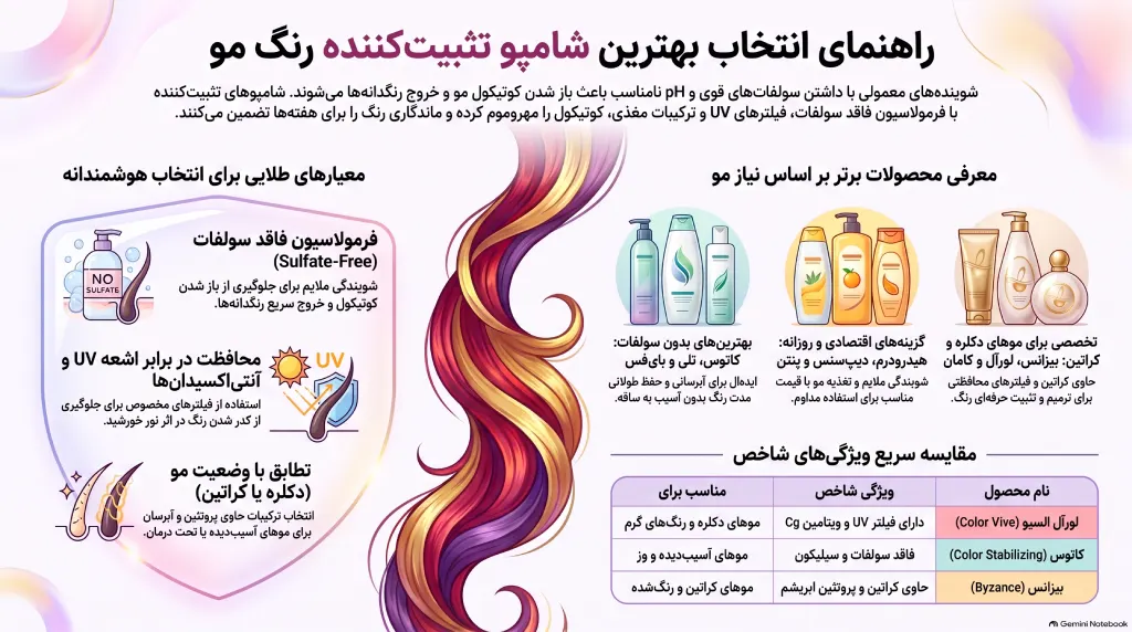 شامپو تثبیت کننده رنگ مو