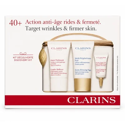 کیت مراقبت ضدچروک +40 کلارنس مدل wrinkles & firmer skin