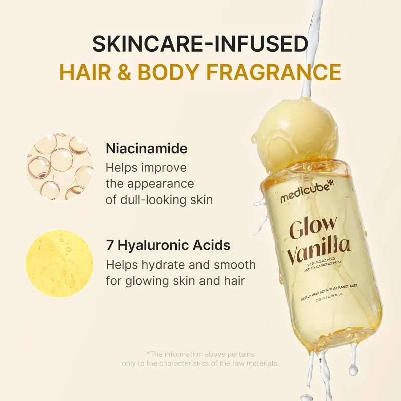 بادی میست مدیکیوب مدل Glow Vanilla حجم 250میل - Image 2