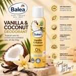 دئودورانت اسپری باله آ Balea Vanille & Kokos حجم ۲۰۰ میلی‌لیتر1