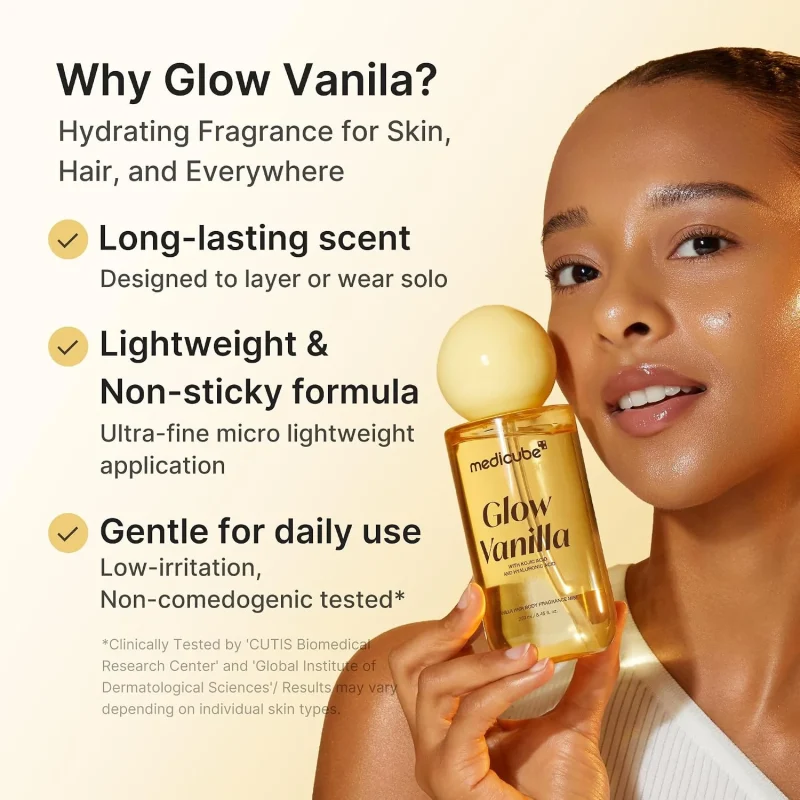 بادی میست مدیکیوب مدل Glow Vanilla حجم 250میل - Image 3