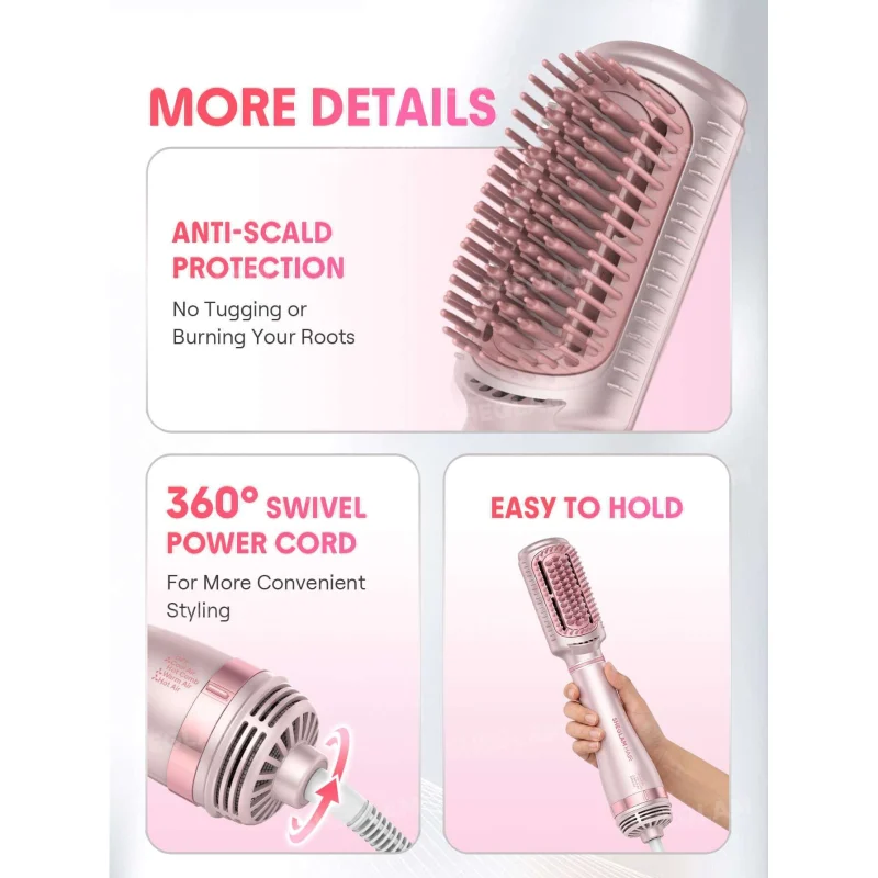 برس صاف‌کننده مو شیگلم مدل Hot Air straightening Brush