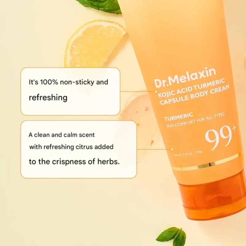 کرم بدن دکتر ملاکسین Dr.Melaxin Kojic Acid Turmeric Capsule Body Cream