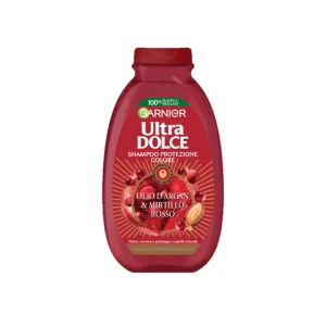 شامپو گارنیر مدل Ultra Dolce Olio d'Argan & Mirtillo Rosso حجم 300 میلی‌لیتر