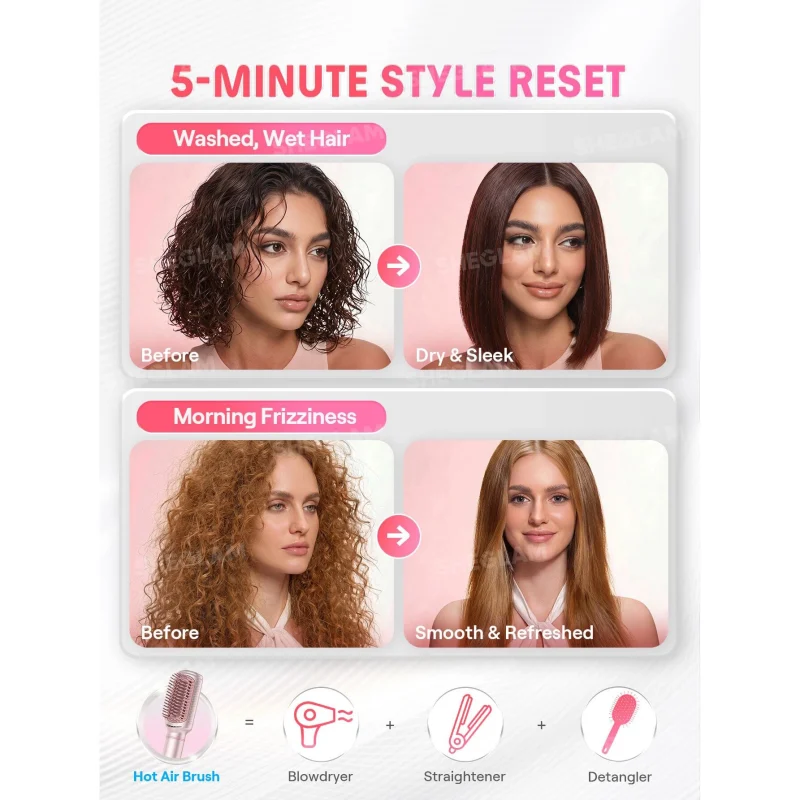 برس صاف‌کننده مو شیگلم مدل Hot Air straightening Brush4