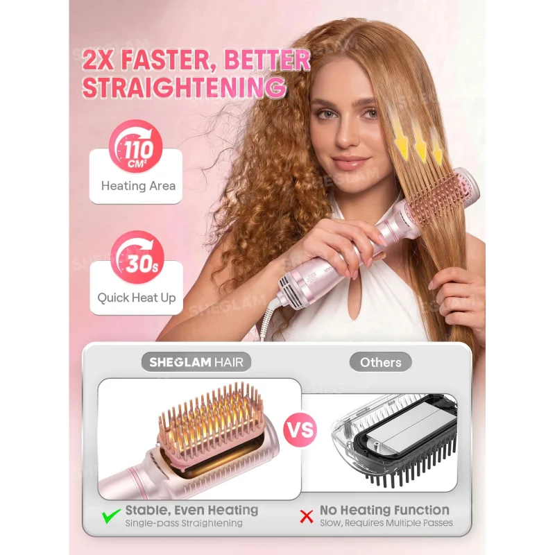برس صاف‌کننده مو شیگلم مدل Hot Air straightening Brush3