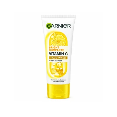 ژل شستشوی صورت گارنیر مدل Bright Complete Vitamin C Face Wash حجم 100 میلی‌لیتر