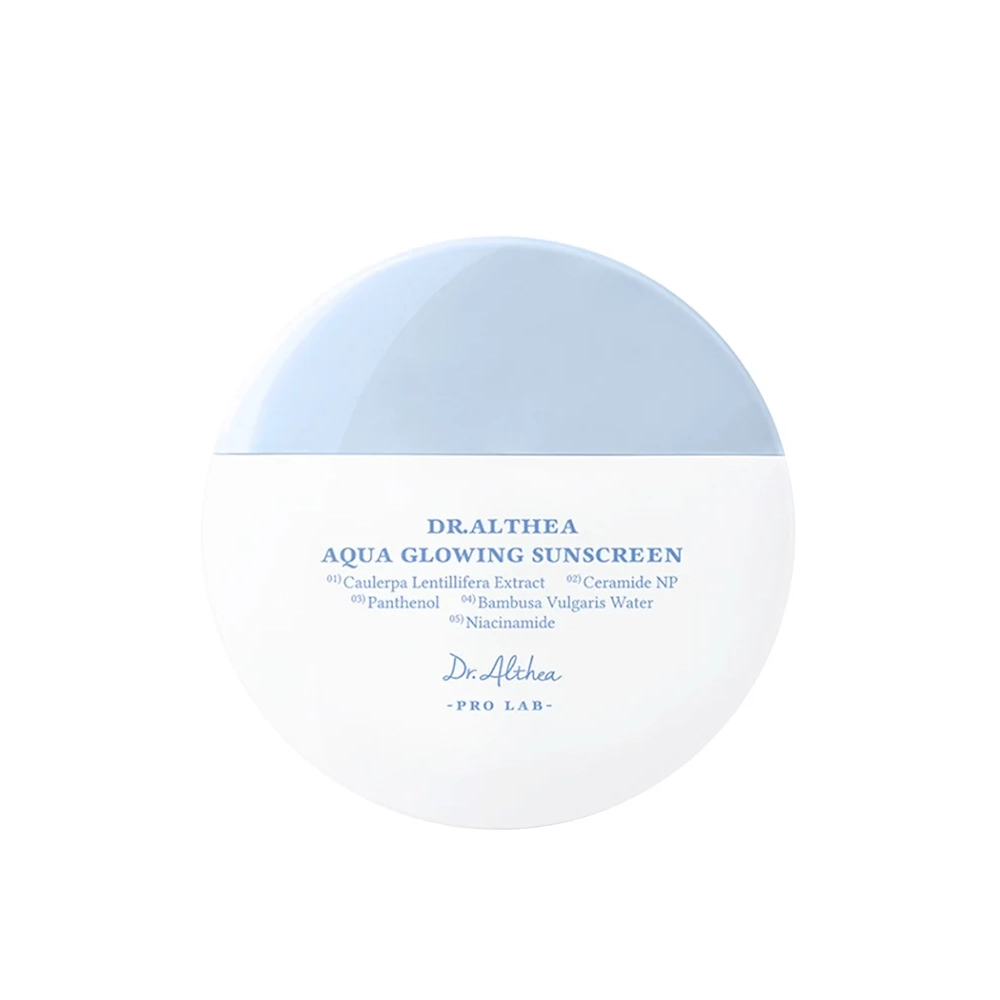 ضدآفتاب دکتر آلتیا Dr.Althea Aqua Glowing Sunscreen SPF50+ PA++++ حجم ۴۵ میلی‌لیتر