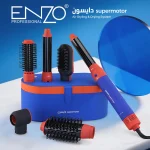سشوار برس‌دار حالت‌دهنده انزو مدل EN-4133-3 رنگ آبی نارنجی1