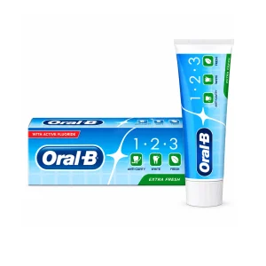 خمیردندان سه کاره اورال بی مدل Extra fresh حجم 75میل