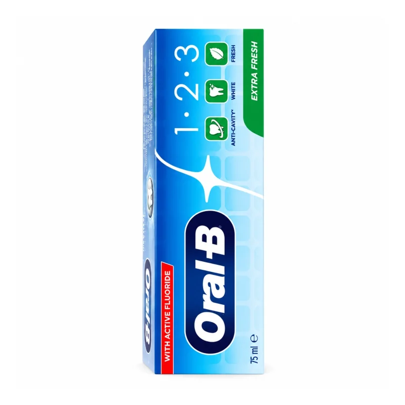 خمیردندان سه کاره اورال بی مدل Extra fresh حجم 75میل