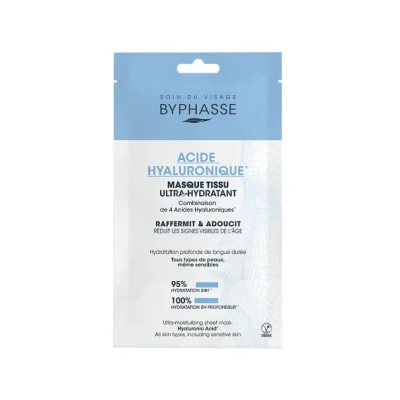 ماسک ورقه‌ای آبرسان بایفاسه مدل Hyaluronic Acid حجم 18 میلی‌لیتر