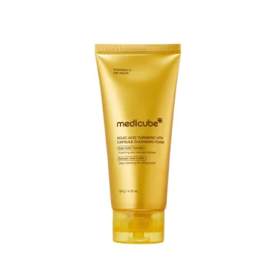 فوم شستشوی صورت مدیکیوب مدل Kojic Acid Turmeric Vita Capsule حجم ۱۲۰ گرم