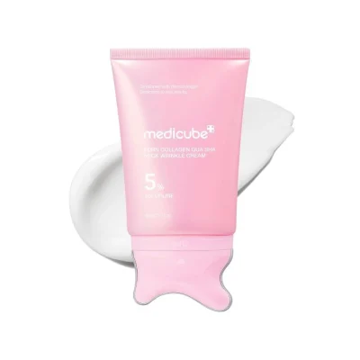 کرم گردن مدیکیوب مدل PDRN Collagen Gua Sha Neck Wrinkle Cream حجم ۵۰ گرم