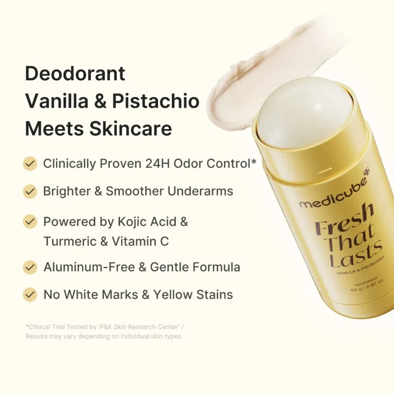 دئودورانت استیکی میدی‌کیوب Medicube Fresh That Lasts Vanilla & Pistachio وزن ۸۳ گرم1