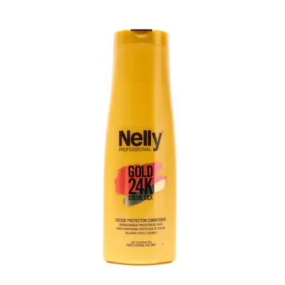 نرم‌کننده محافظ رنگ مو نلی Nelly Gold 24K Color Silk حجم 400 میلی‌لیتر