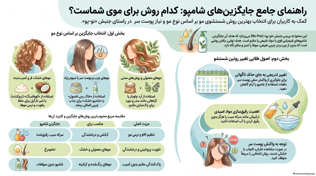 جایگزین های شامپو