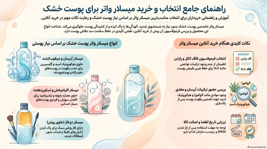 راهنمای_خرید_میسلار_واتر_پوست_خشک