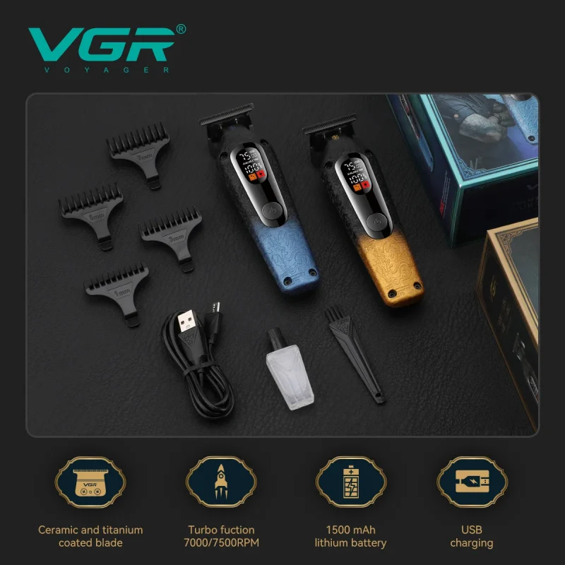 ماشین اصلاح سر و صورت وی‌جی‌آر مدل V-879T